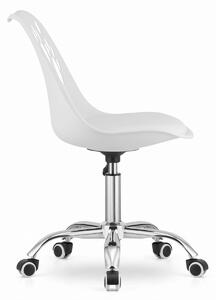 EMWOmeble Krzesło obrotowe białe PRINT 3739 1szt
