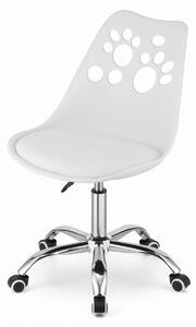 EMWOmeble Krzesło obrotowe białe PRINT 3739 1szt