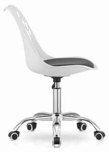 MebleMWM Krzesło obrotowe PRINT ▪️ 3737 ▪️ biało-czarne
