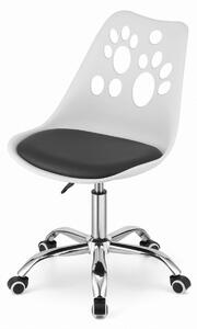 MebleMWM Krzesło obrotowe PRINT ▪️ 3737 ▪️ biało-czarne