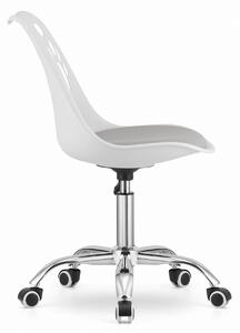 EMWOmeble Krzesło obrotowe do biurka PRINT 3738 biało-szary 1szt