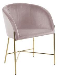 Różowe krzesło welurowe - Amazon 4X