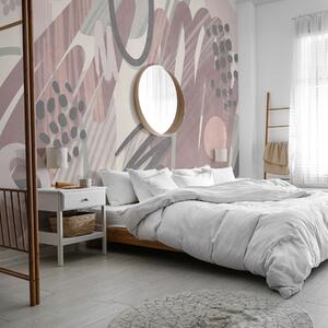 Fototapety Abstrakcyjny wzór o fakturze, zawierający organiczne kształty, bazgroły i kropki w, Fototapety Abstrakcja, w09774v1 : Uwalls.pl
