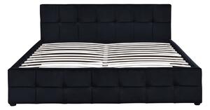 MebleMWM Łóżko tapicerowane z pojemnikiem SFG004 | 120x200 | Welur | Czarny