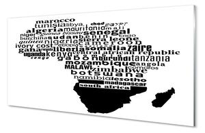 Panel szklany do Kuchni Czarno-Białe Typograficzne Napisy