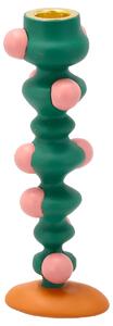 Świecznik z kulkami Styles wys. 18 cm Green/Pink Villa Collection