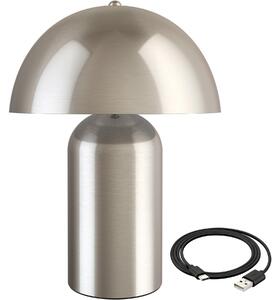 TecTake GmbH 405246 mała lampa stołowa retro kade, ściemniana, 40w - nikiel matowy