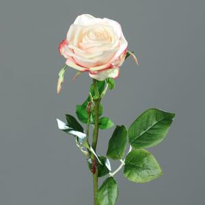 Róża Sztuczna 66 cm - Białoróżowa - Naturalna w Dotyku