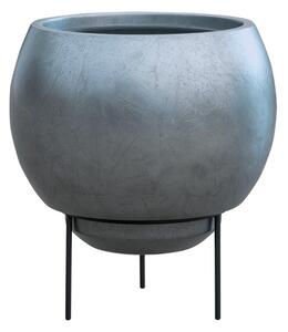 Donica Metallic Matt Silver Blue Na Nóżkach