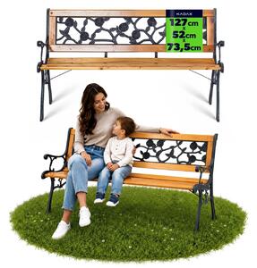 Ławka ogrodowa Sables drewniana 122x53x73cm