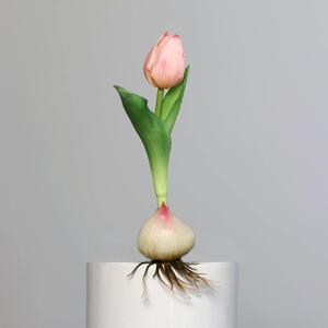 Sztuczny Tulipan z Cebulą 17 cm - Naturalny w Dotyku