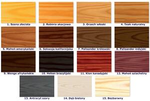 Drewniana kwadratowa donica ogrodowa 15 kolorów - Mundo 2X