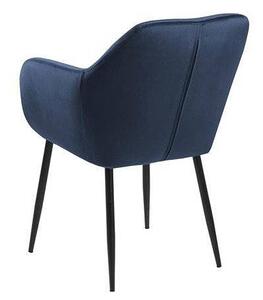 Niebieskie krzesło tapicerowane - Tristo 2X