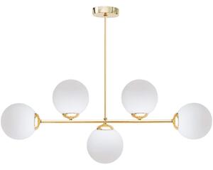 HEXE Żyrandol na drążku FIRA 5xE27/60W/230V złoty HX0265