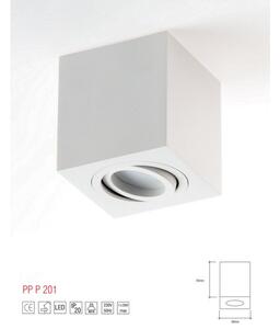 PP Design P 201 PLAFON NOWOCZESNA LAMPA SUFITOWA OPRAWA NATYNKOWA ALUMINIUM BIAŁY PAR16 GU10 LED