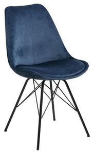 Niebieskie krzesło tapicerowane nowoczesne - Carpon