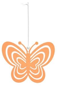 Wiszący metalowy motyl PASTEL BUTTERFLY - różne kolory Kolor: Pomarańczowy