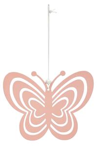 Wiszący metalowy motyl PASTEL BUTTERFLY - różne kolory Kolor: Różowy