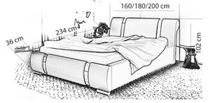Tapicerowane łóżko 180x200 do sypialni Tols darmowa dostawa