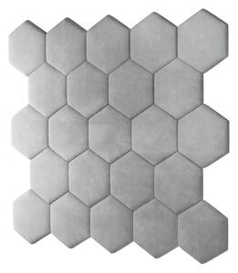 Yrke - Panel Tapicerowany Hexagon 3d - Jasny Szary
