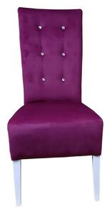 Nowoczesne krzesło szare Trend z kołatką pikowane do salonu