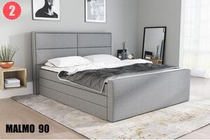 Łóżko kontynentalne 140x200 cm Luna tapicerowane do sypialni