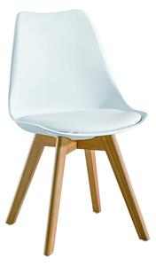 Krzesło Kris Lugano Nowoczesne z poduszką białe