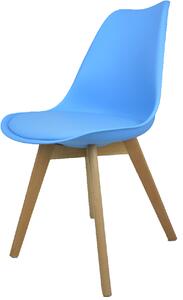 Krzesło Kris Lugano Nowoczesne z poduszką niebieskie