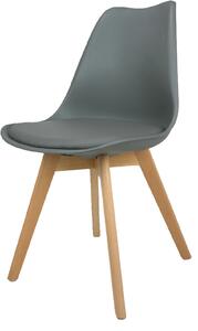 Krzesło Kris Lugano Nowoczesne z poduszką ciemnoszare