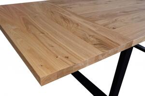 Stół rozkładany FLori fornir dębowy z sękami 90x160-260 cm
