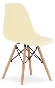 Krzesło Enzo Paris bukowe nogi kremowe