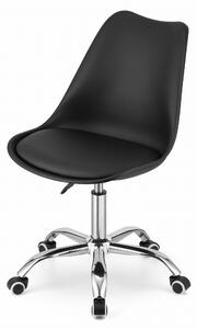 Skandynawskie Krzesło obrotowe biurowe fotel na kółkach Kris czarne