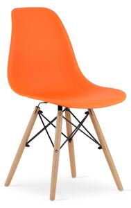 Krzesło Enzo Paris bukowe nogi pomarańczowe