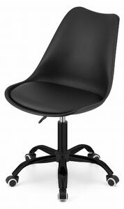 Skandynawskie Krzesło obrotowe biurowe fotel na kółkach Kris czarne