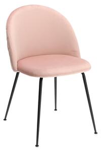 Welurowe krzesło różowe - Evenne