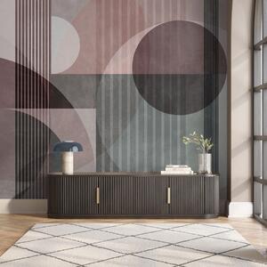Fototapety Abstrakcyjne figury geometryczne złożone z okręgów i linii, stonowana kolorystyka,, Fototapety Geometryczne, w09834v1 : Uwalls.pl
