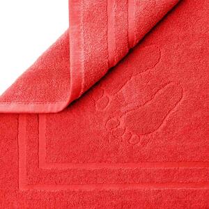 Bawełniany dywanik łazienkowy 50x70 czerwony Mondo 650g/m2