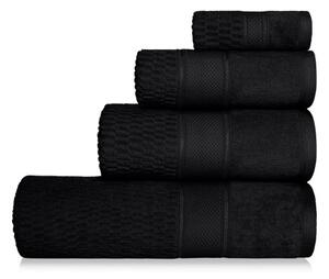 Czarny Ręcznik Welurowy 50x90 PERU 100% bawełna