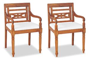 Zestaw drewnianych krzeseł ogrodowych - Kselia 2X