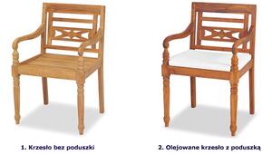Zestaw drewnianych krzeseł ogrodowych - Kselia