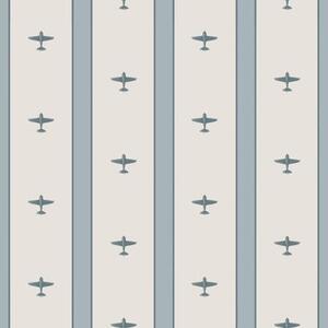 Tapety Małe samoloty w paski na niebieskim tle, Tapety Geometryczne, Tapety w paski, a01171 : Uwalls.pl