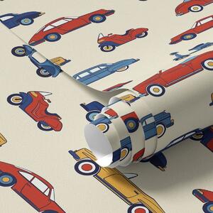 Tapety Jasne samochody i skutery w stylu retro na jasnym tle, Tapety vintage, a01172v1 : Uwalls.pl