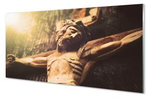 Obraz na szkle Jezus z drewna
