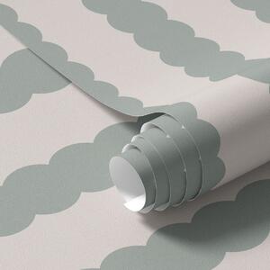 Tapety Oliwkowe faliste paski w stylu minimalistycznym, Tapety Geometryczne, Tapety w paski, a01182v1 : Uwalls.pl
