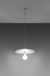 Biała industrialna lampa wisząca rondo - EXX235-Flavis
