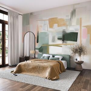 Fototapety Abstrakcyjny, minimalistyczny styl malarski charakteryzujący się delikatnymi pastelowymi, Fototapety Abstrakcja, w09828 : Uwalls.pl