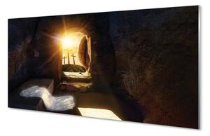 Obraz na szkle Jaskinia krzyże słońce