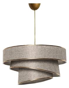 Lampa wisząca w beżowo-złotym kolorze z tekstylnym kloszem ø 40 cm Couper – Opviq lights