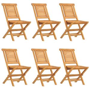Składane krzesła ogrodowe, 6 szt., 47x63x90 cm, drewno tekowe