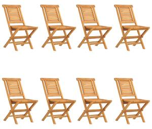 Składane krzesła ogrodowe, 8 szt., 47x63x90 cm, drewno tekowe
